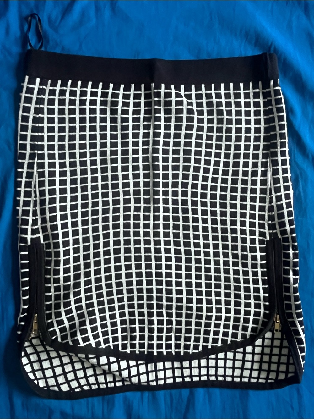 Vero Moda Black and White Grid Mini Skirt